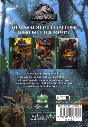 Jurassic World Tomes 1 à 3 Les romans des films. Coffret en 3 volumes