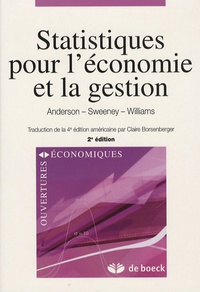 David R. Anderson et Dennis J. Sweeney - Statistiques pour l'économie et la gestion.