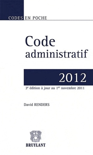 David Renders - Code administratif 2012.