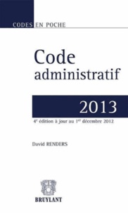 David Renders - Code administratif 2013.