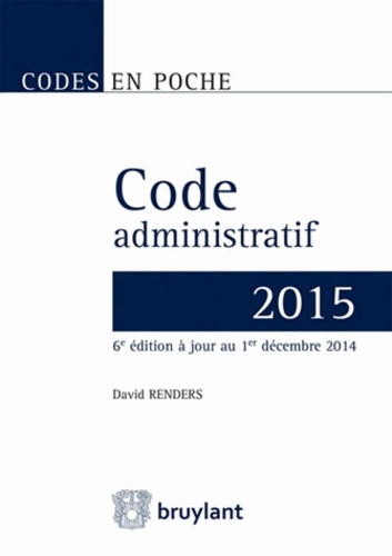 David Renders - Code administratif 2015.