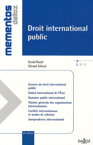 Droit international public 20e édition
