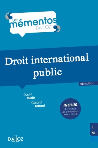 Droit international public 25e édition