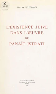 L'Existence juive dans l'œuvre de Panaït Istrati