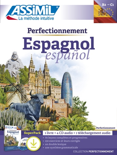 Espagnol Perfectionnement B2-C1. SuperPack avec 1 livre, 1 téléchargement audio  avec 4 CD audio - Occasion