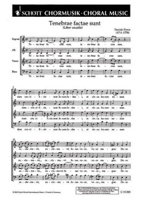 Davide Perez - Tenebrae factae sunt - Liber usualis. mixed choir a cappella. Partition de chœur..