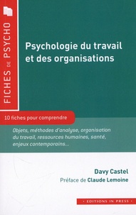 Davy Castel - Psychologie du travail et des organisations.