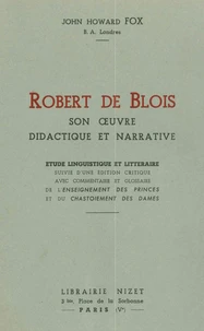 Robert de Blois, son œuvre didactique et narrative