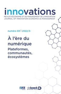  De Boeck Supérieur - Innovations N° 69/2022/3 : A l’ère du numérique.
