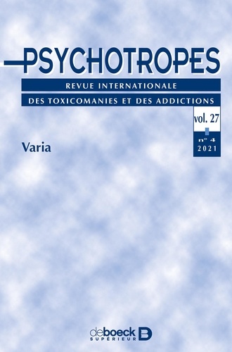 Psychotropes Volume 27 N° 4/2021