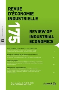  De Boeck Supérieur - Revue d'économie industrielle N° 175, 3/2022 : .