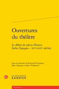 Ouvertures du théatre