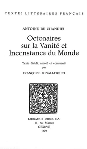 Octonaires sur la vanité et inconstance du monde