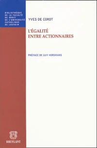 L'égalité entre actionnaires