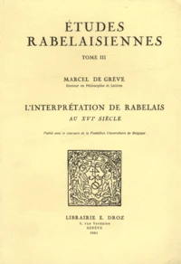 Etudes rabelaisiennes