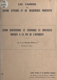 Essor scientifique et technique et obstacles sociaux à la fin de l'Antiquité
