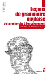 Leçons de grammaire anglaise, de la recherche à l'enseignement