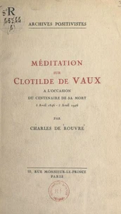 Méditation sur Clotilde de Vaux