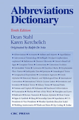 Dean Stahl - Abbrevations dictionary. - 10th edition.