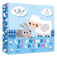 Deborah Van de Leijgraaf - Les animaux de la ferme - Coffret en 2 volumes : Les animaux de la ferme ; Les animaux du pré. Avec 14 matières à découvrir.