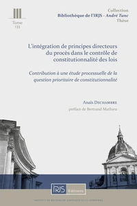 L'intégration de principes directeurs du procès dans le contrôle de constitutionnalité des lois
