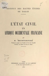 L'état civil en Afrique occidentale française
