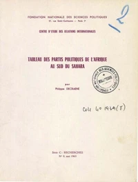 Tableau des partis politiques de l'Afrique au sud du Sahara