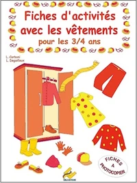 Fichier d'activités avec les vêtements Petite section