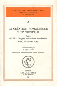 La création romanesque chez Stendhal