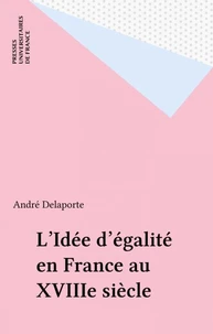 Idee d'egalite en france au xviiie s