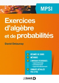 Exercices d'algèbre et de probabilités MPSI