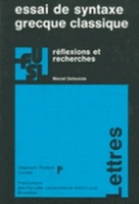 Essai de syntaxe grecque classique