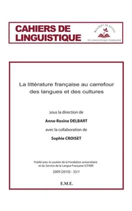 La littérature française au carrefour des langues et des cultures