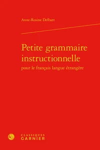 Petite grammaire instructionnelle pour le français langue étrangère
