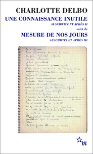 Une connaissance inutile ; Mesure de jours