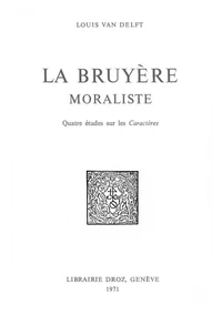La Bruyère moraliste