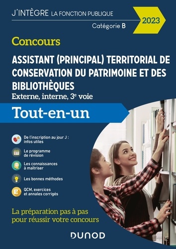 Concours Assistant (principal) territorial de conservation du patrimoine et des bibliothèques. Tout-en-un  Edition 2023