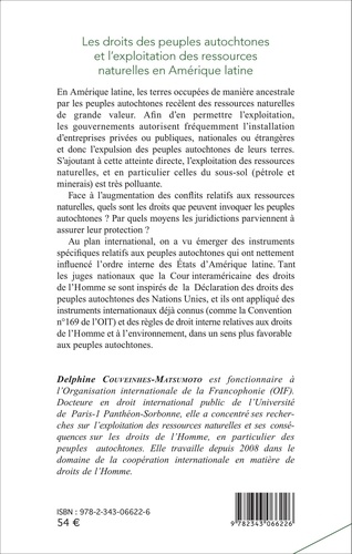 Les droits des peuples autochtones et l'exploitation des ressources naturelles en Amérique latine