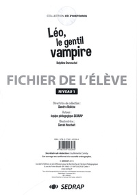 Delphine Dumouchel et Sarah Hoscheit - Léo, le gentil vampire - Fichier de l'élève niveau 1.