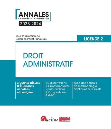 Droit administratif. Licence 2  Edition 2023-2024