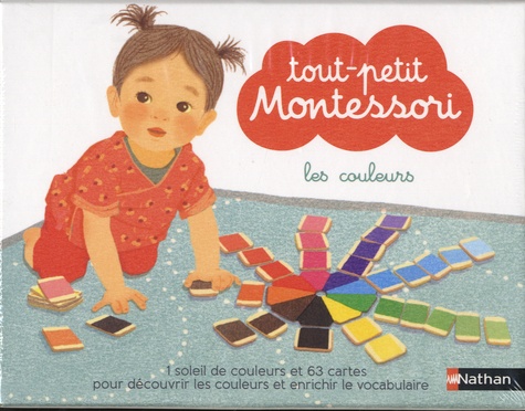 Les couleurs. Contient : 63 cartes, 1 soleil de couleurs, 1 livret parent