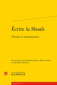 Ecrire la Shoah