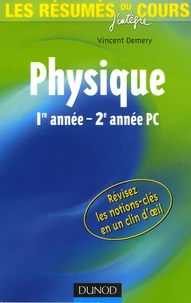 Les résumés du cours de physique 1e année-2e année PC