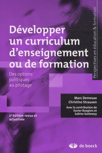 Développer un curriculum d'enseignement ou de formation