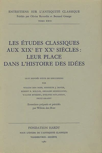 Les études classiques aux XIXe et XXe siècle : leur place dans l'histoire des idées