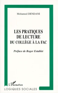 Les Pratiques De Lecture Du College A La Fac. Enquete Dans Le Departement Des Bouches-Du-Rhone