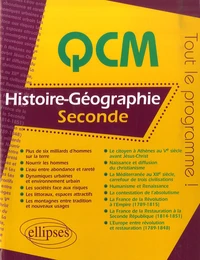 QCM Histoire-Géographie, seconde