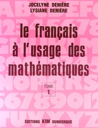 Le Français à l'usage des mathématiques
