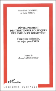 Développement des territoires, politiques de l'emploi et formation.
