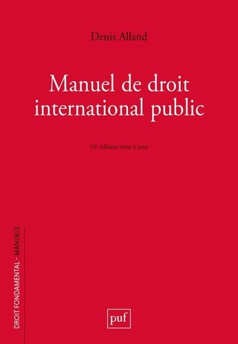 Manuel de droit international public 10e édition